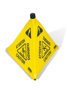 Multilingual "Wet Floor" 30" Pop Up Floor Cone